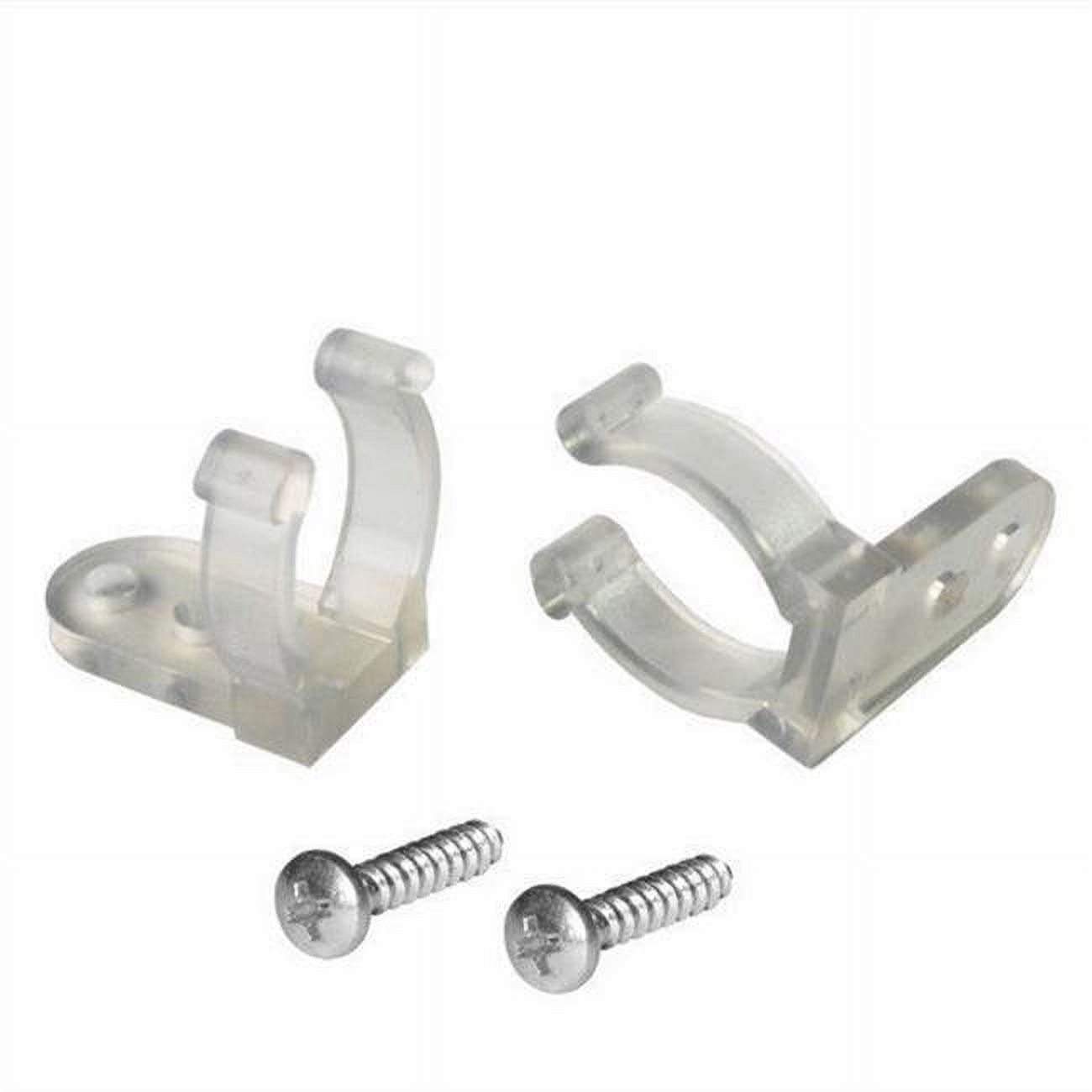 Mrl-clip-screw 0.37 In. U Shape Plastic Mounting Clips - Clear