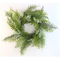 Admired By Nature Gg7660-green 18 In. Artificial Fern Wall Hanging Wreath, Green