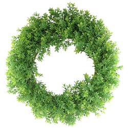 Admired By Nature Gfw8052-natural 22 In. Boxwood Wreath Spring Wall Door Decoration, Green
