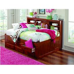 2922-k6 Solid Pine Twin Daybed With Six Drawer Storage Unit, Espresso