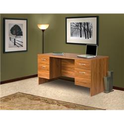 22113 30 X 60 In. Double Pedestal Executive Desk With 2 Box & 2 File Drawers On Metal Guides