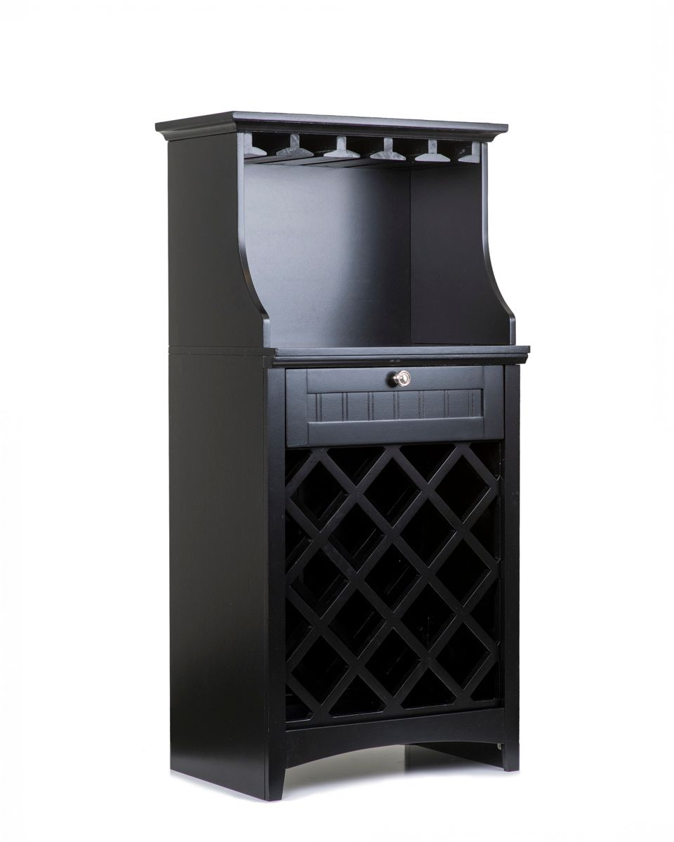 Picture of OS Home & Office 25607 Wine Cabinet, Black