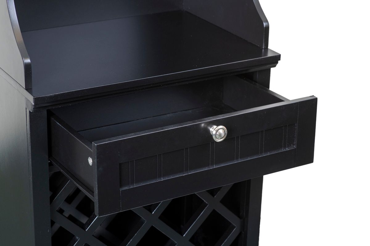 Picture of OS Home & Office 25607 Wine Cabinet, Black