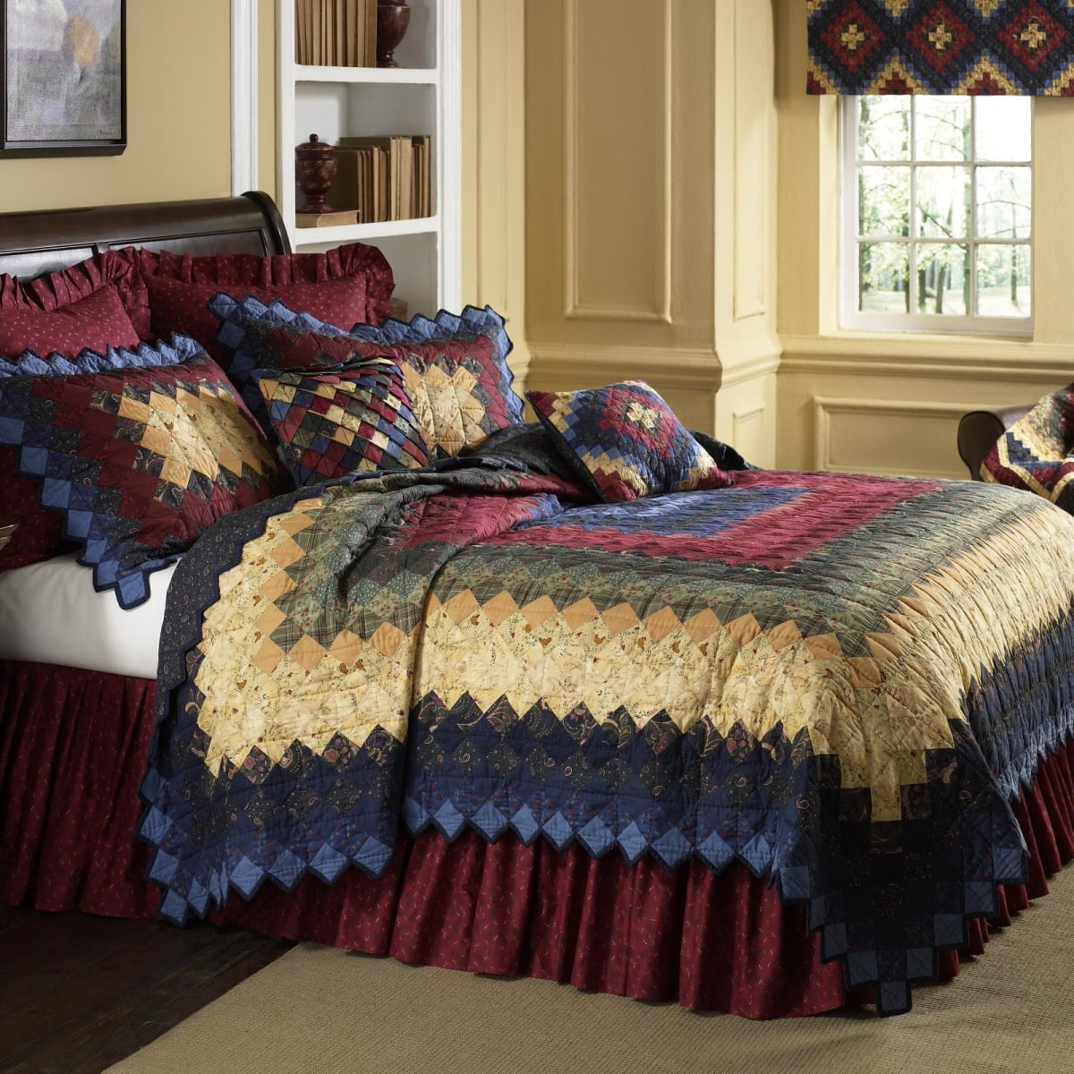 Z72507 105 X 105 In. Chesapeake Trip 3 Piece Cotton Quilt Set, Multi Color - King Size