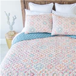 Y20036 90 X 90 In. Willow 3 Piece Quilt Set, Multi Color - Queen Size