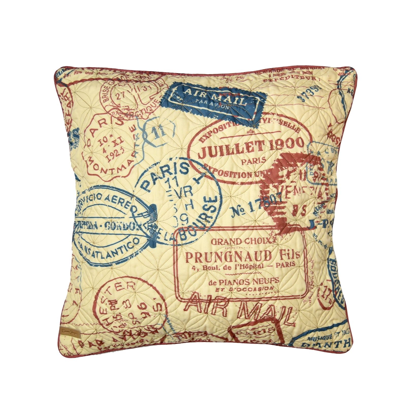 52061 18 X 18 In. Cinnamon Spice Stamp Decorative Pillow, Multi Color