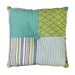 53601 16 X 16 In. Riptide Patch Decorative Pillow, Multi Color