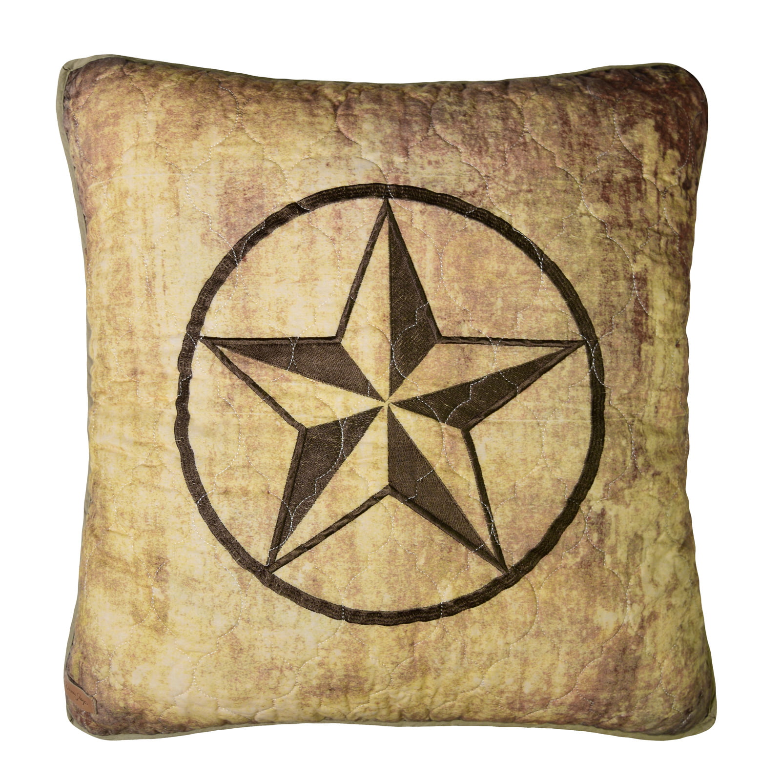 54462 18 X 18 In. Wood Patch Decorative Star Pillow, Multi Color