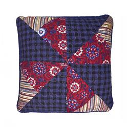 56301 18 X 18 In. Plymouth Decorative Pillow - Ivory, Blue & Red
