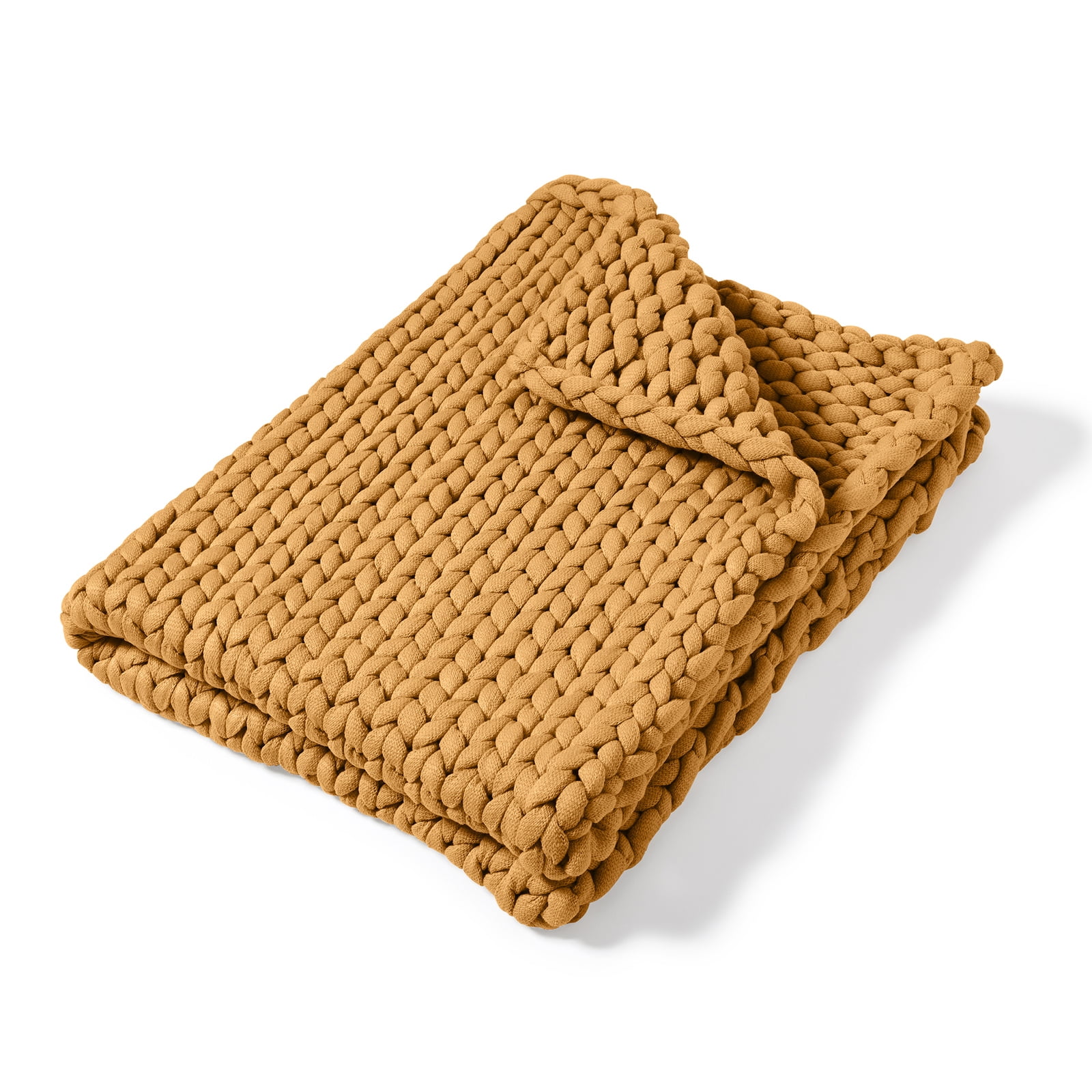 70009 40 X 50 In. Chunky Knit Throw, Camel