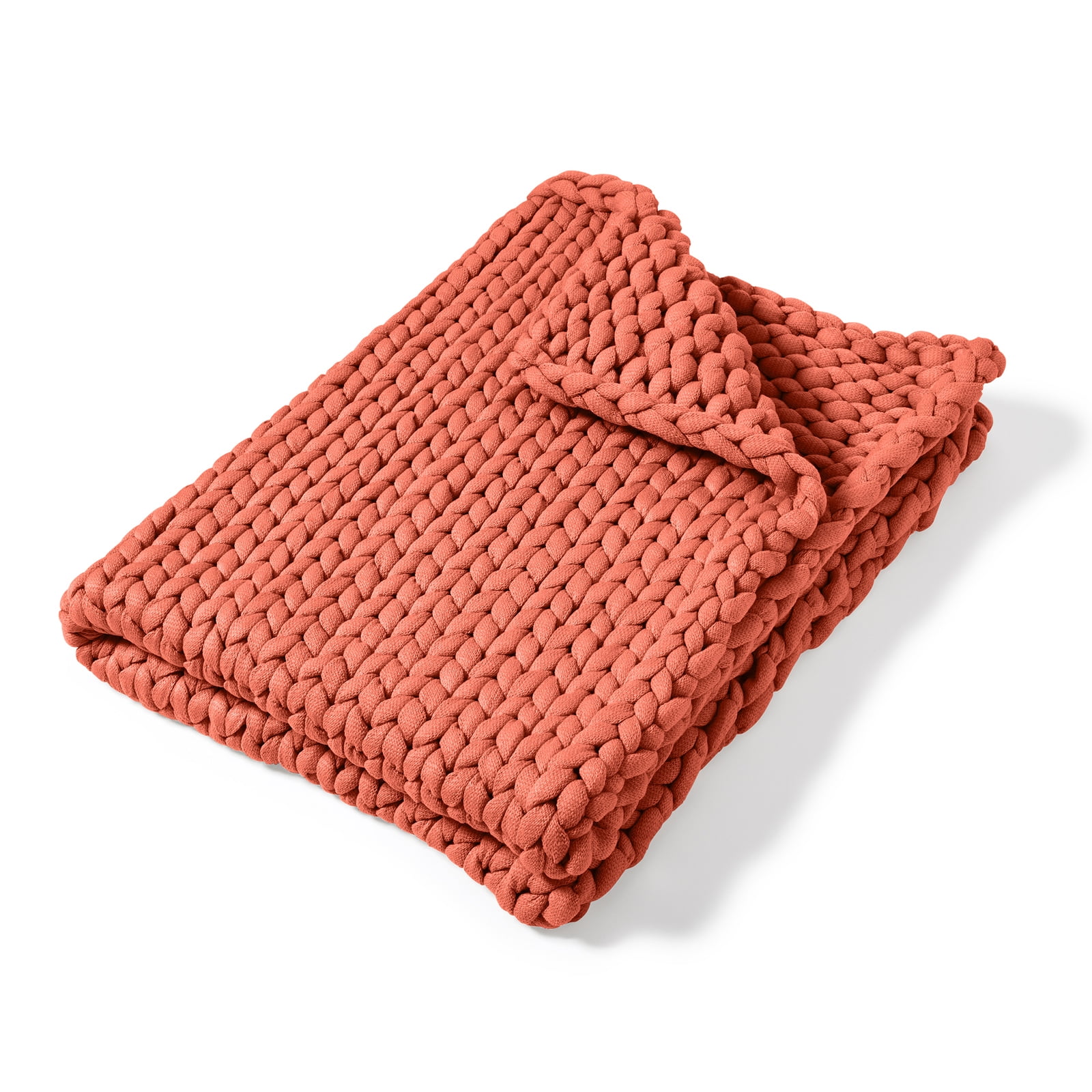 70011 40 X 50 In. Chunky Knit Throw, Coral