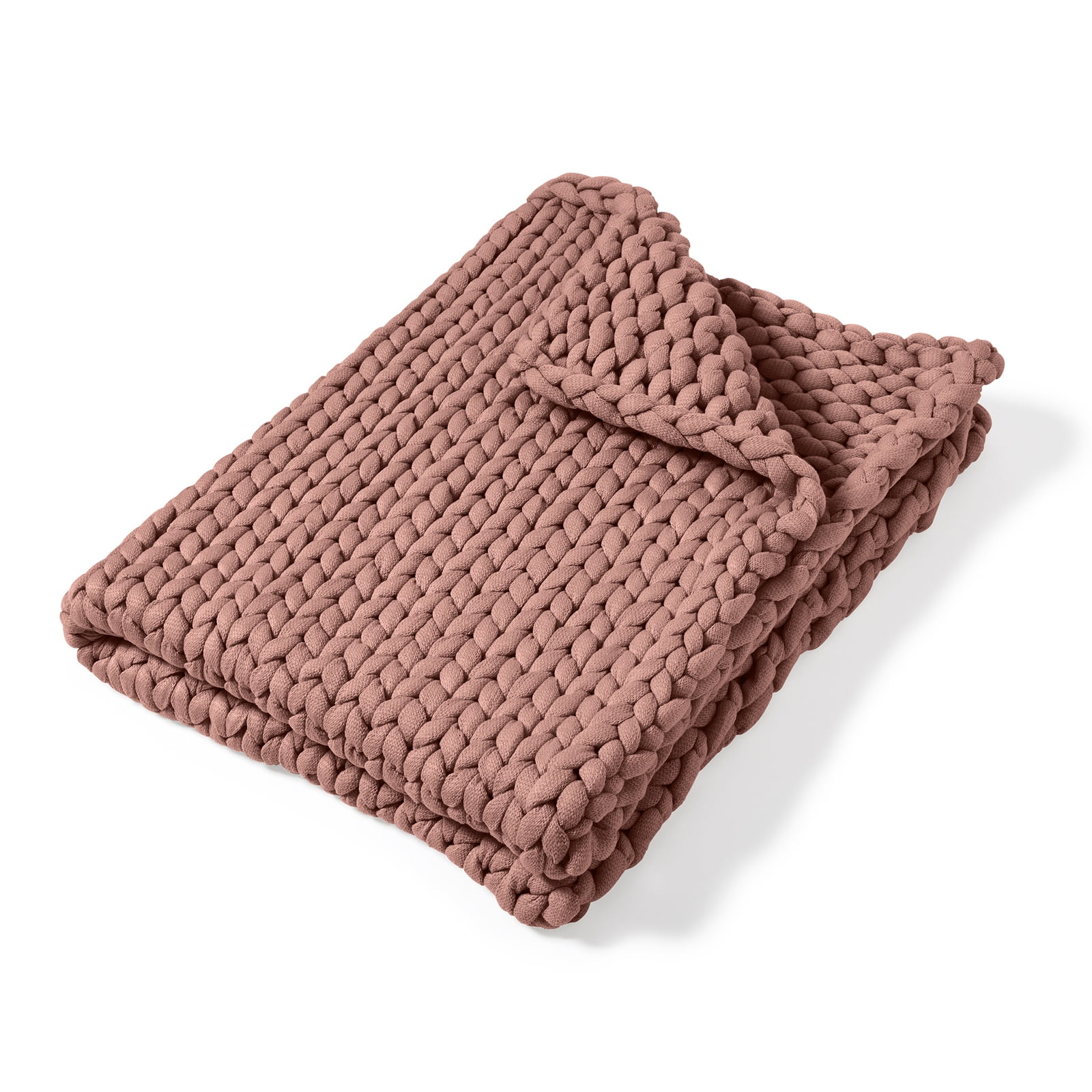 70012 40 X 50 In. Chunky Knit Throw, Mauve