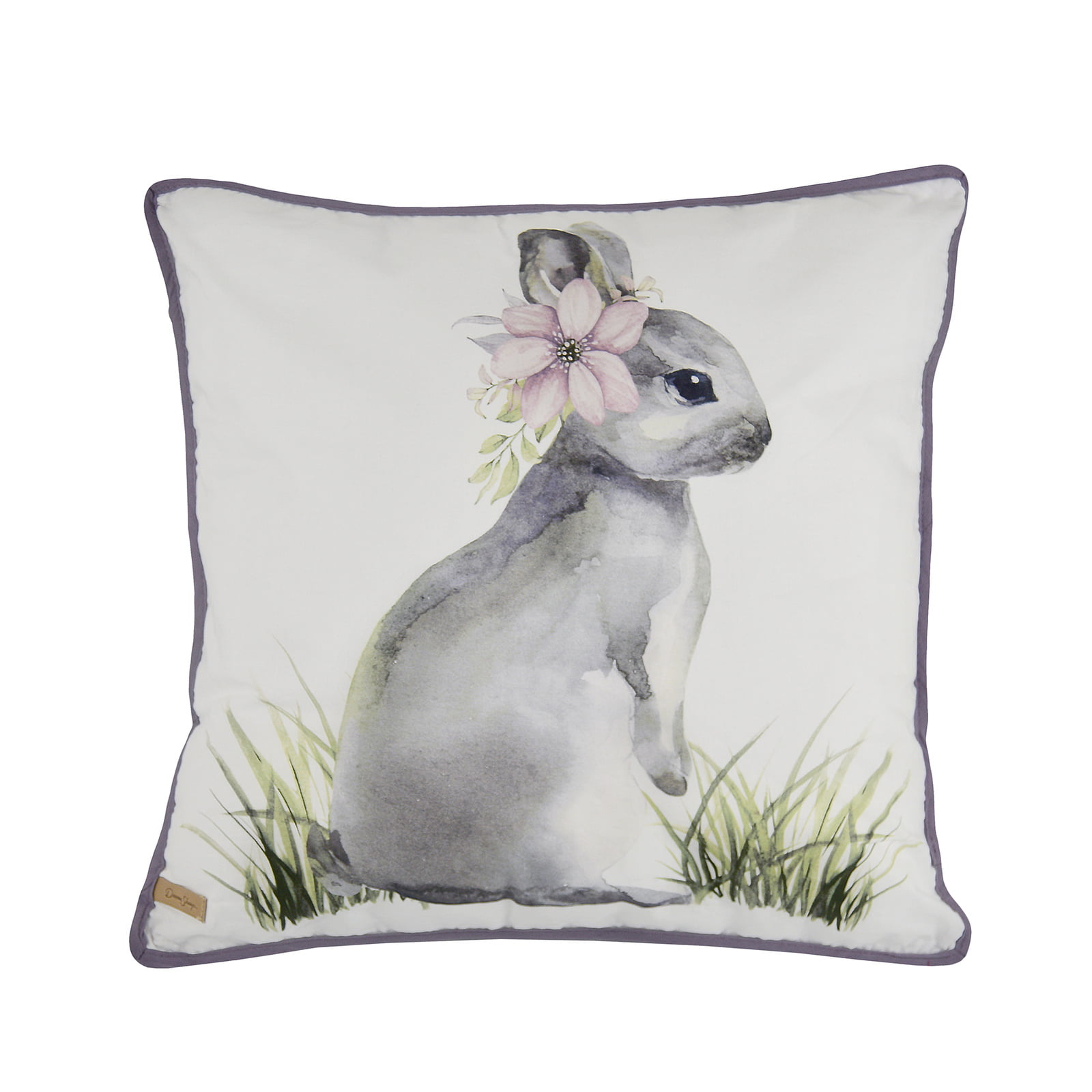 85041 18 X 18 In. Forget Me Not Decorative Pillow Bunny, Multi Color