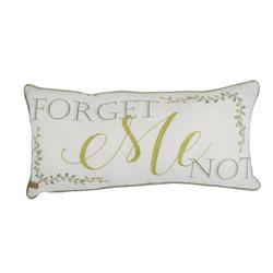 85067 11 X 22 In. Forget Me Not Rectangle Decorative Pillow - White, Lavendar & Green
