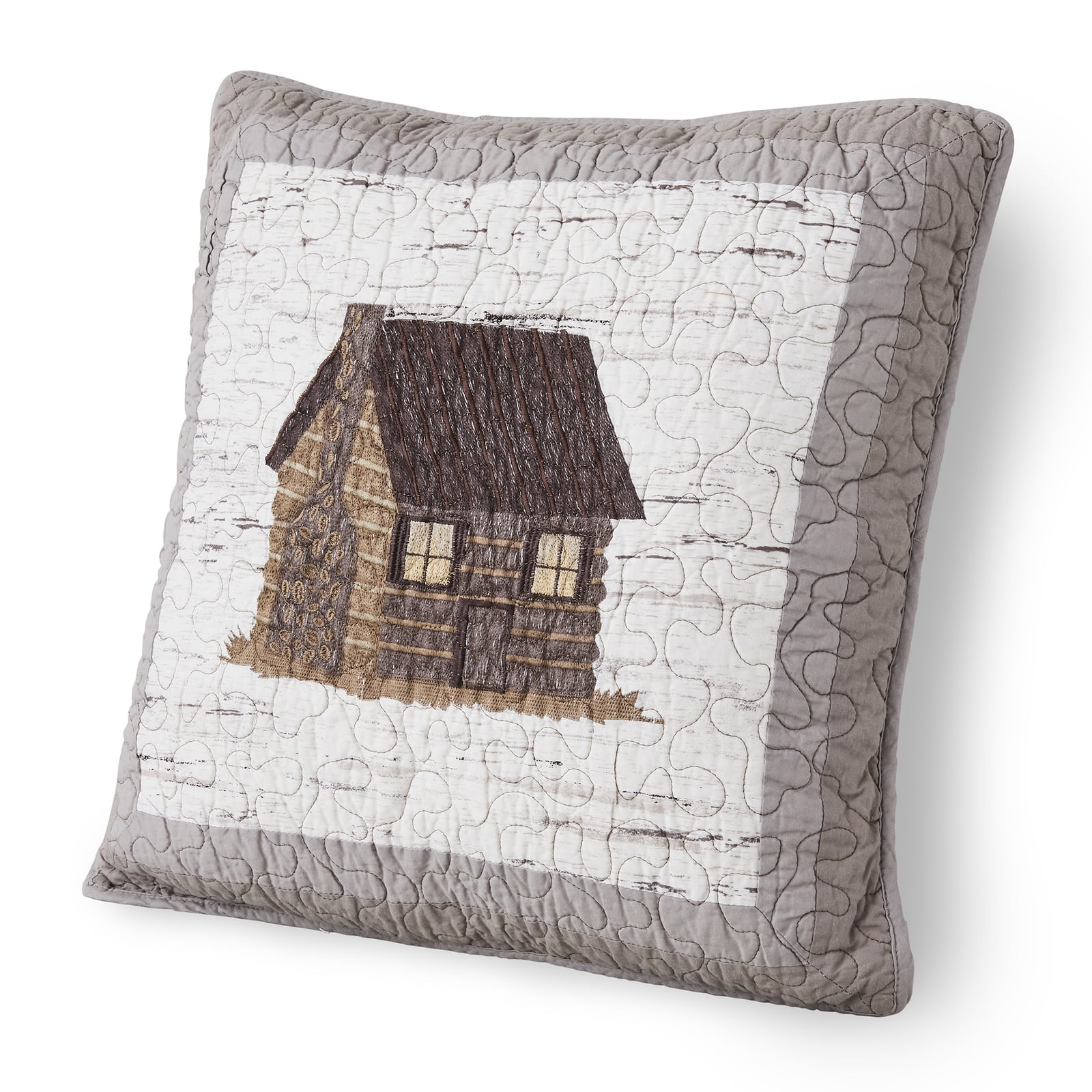 86101 18 X 18 In. Birch Forest Cabin Decorative Pillow, Multi Color