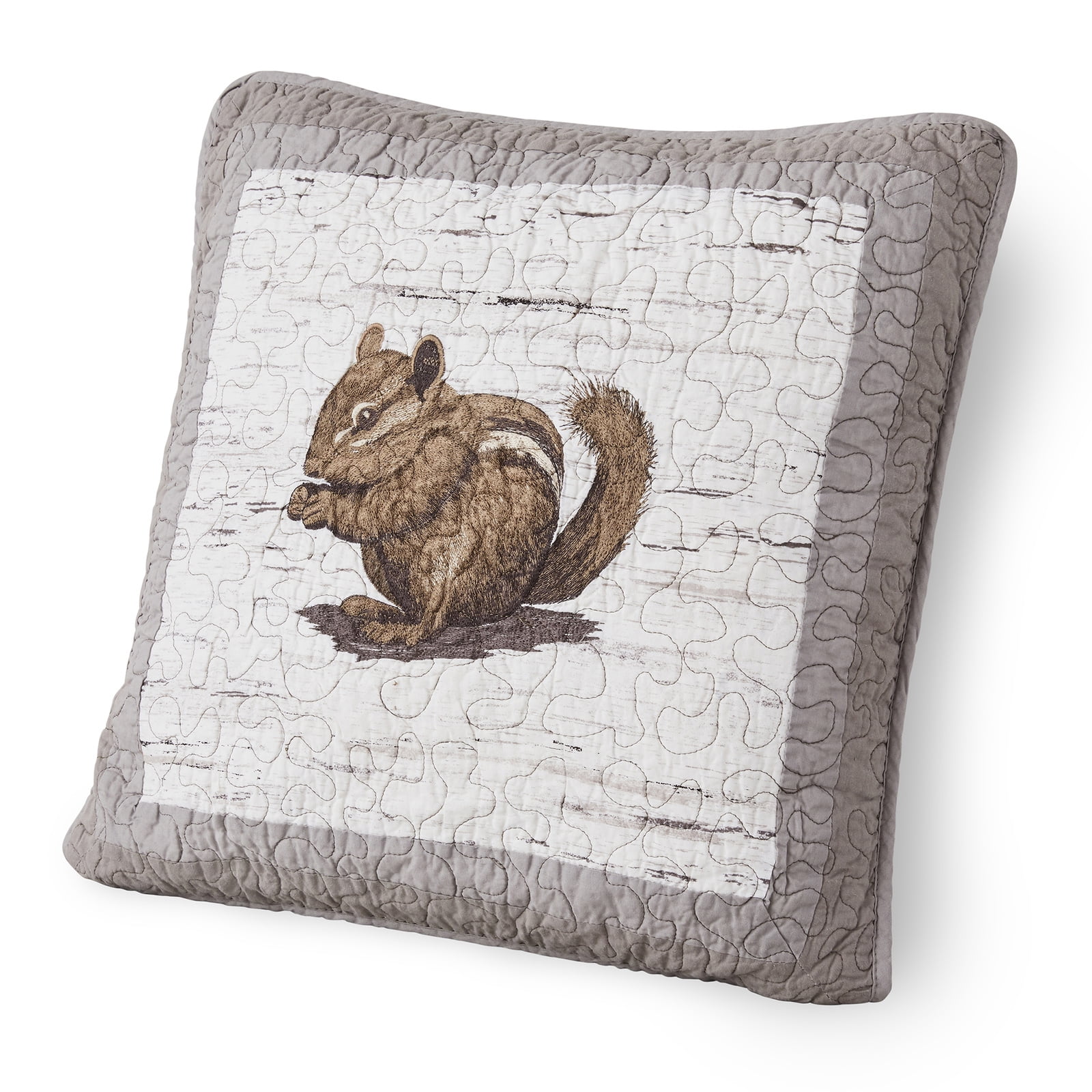 86115 18 X 18 In. Birch Forest Chipmunk Decorative Pillow, Multi Color