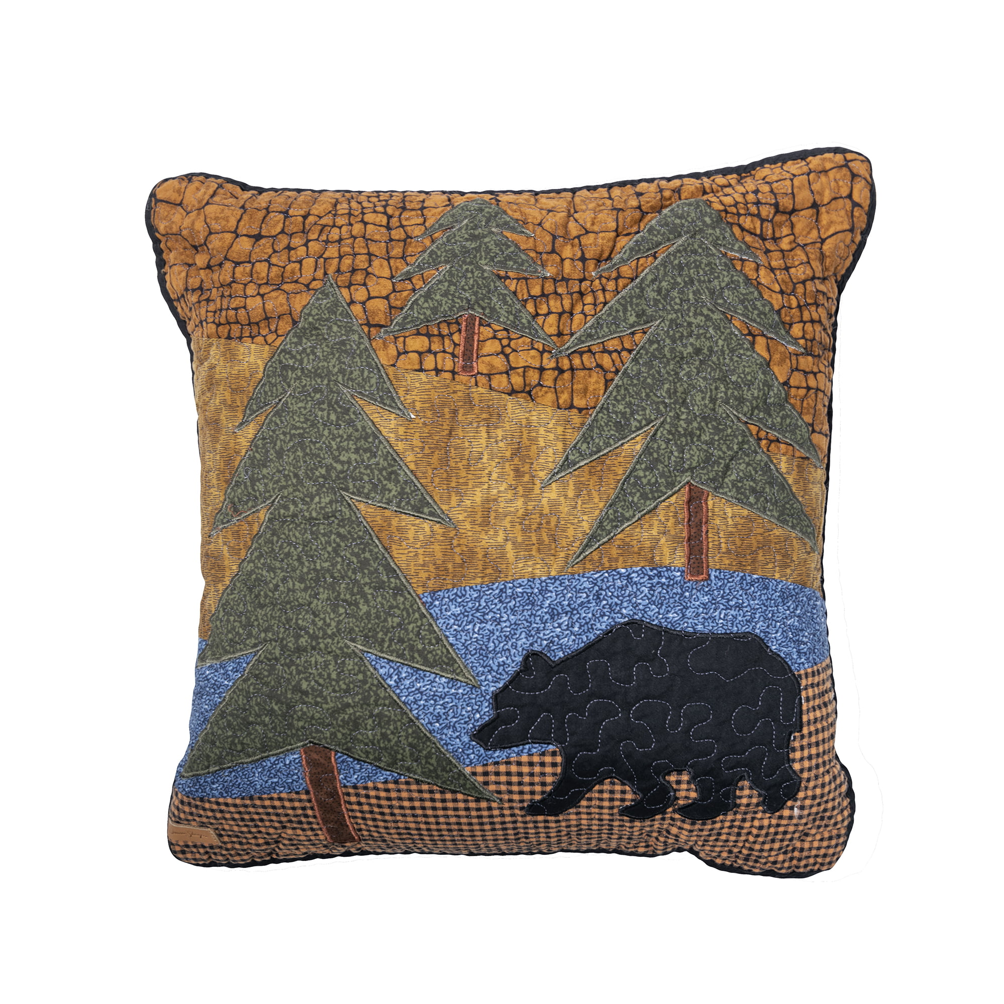90901 16 X 16 In. Midnight Bear Decorative Pillow, Multi Color