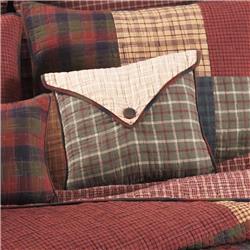 94715 15 X 15 In. Campfire Square Envelope Decorative Pillow - Green, Rust Red & Tan