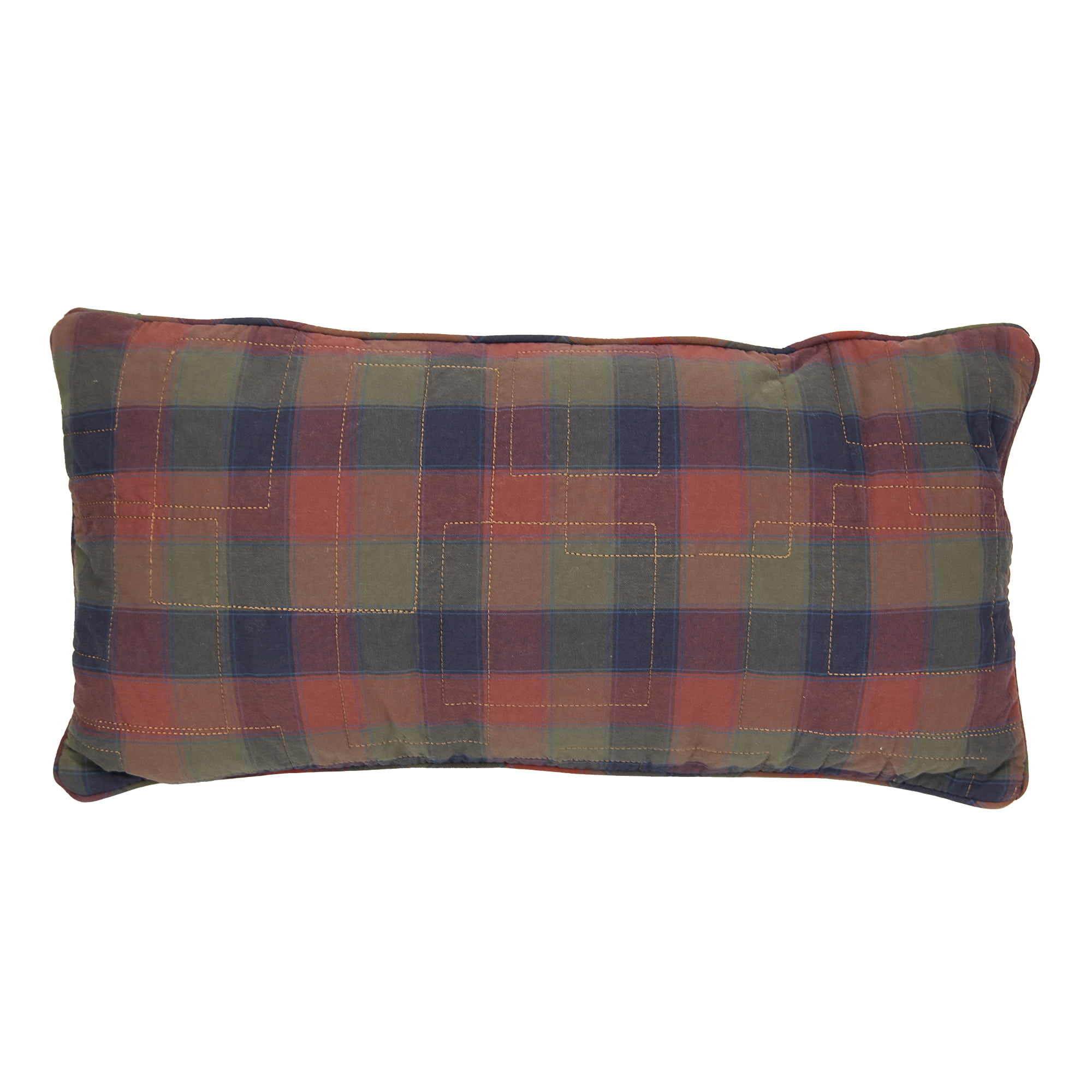 94717 11 X 22 In. Campfire Square Rectangle Decorative Pillow - Green, Rust Red & Tan