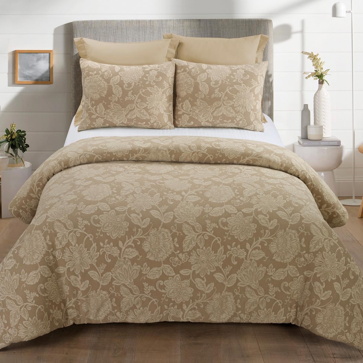 Y00403 King Size Comforter Set - Amadora Cappuccino