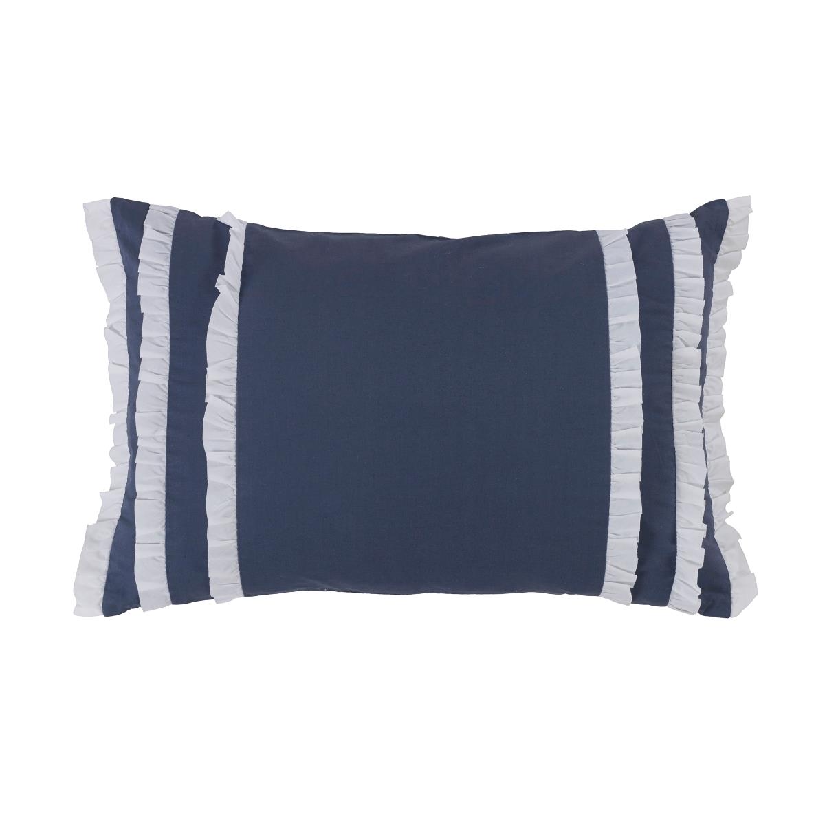 Y00306 Decorative Pillow With Vertical Stripes - Trellis Blue