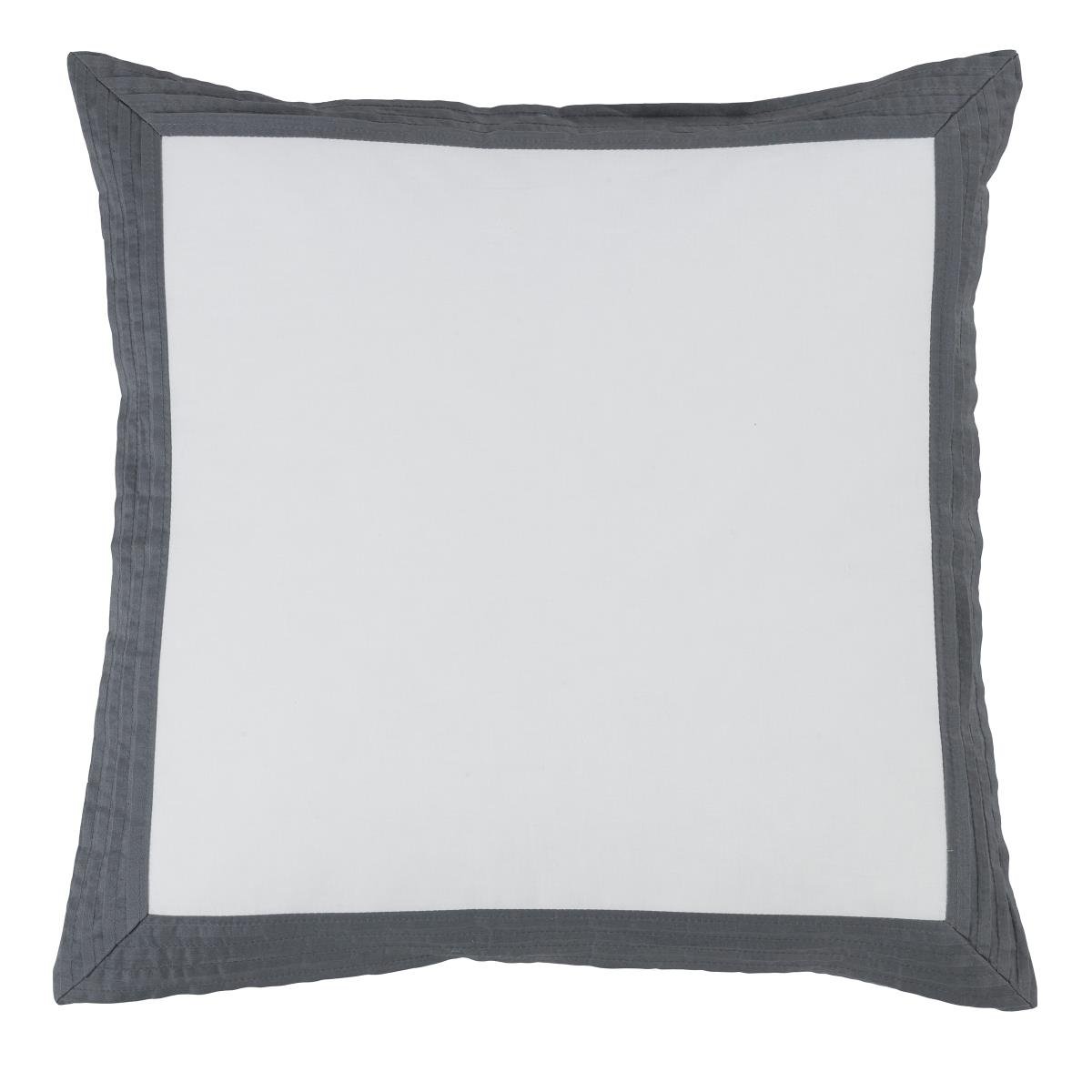 Y00363 Decorative Pillow With Grey Pleats - Vista White