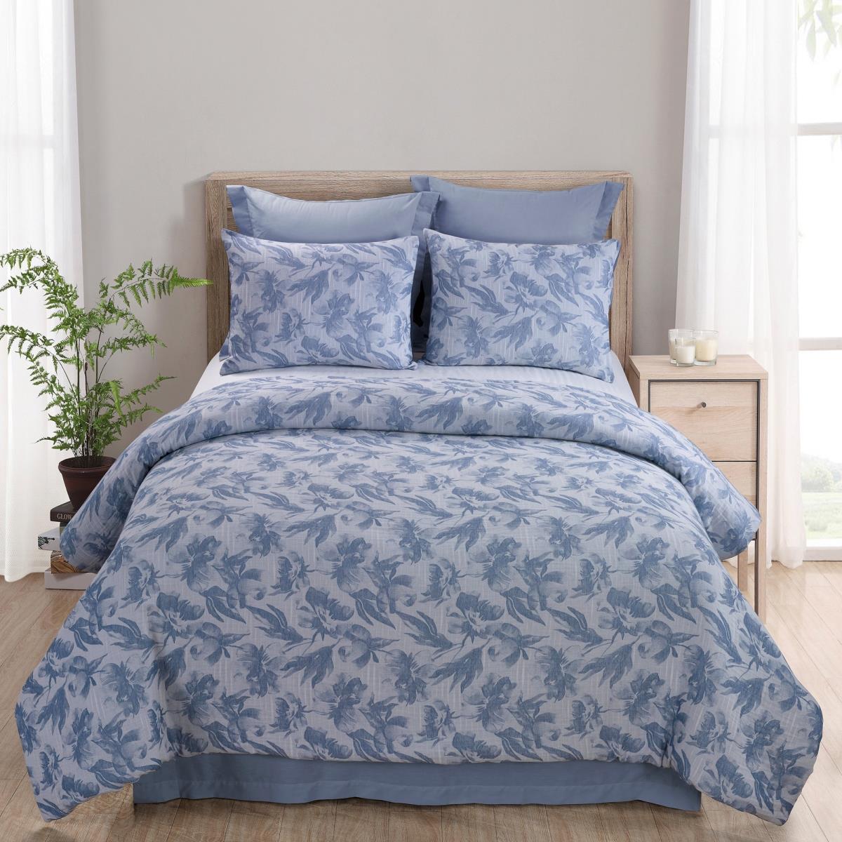 Y00430 Queen Size Comforter Set - Almaria Soft Blue