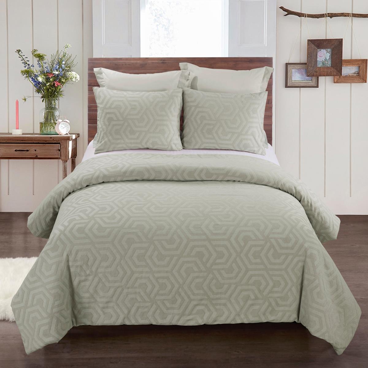 Y00711 King Size Comforter Set - Seville Sage