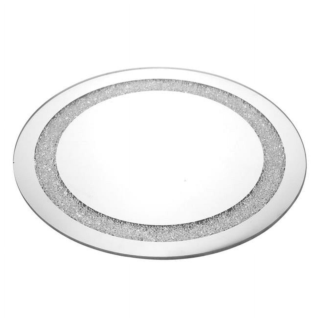 Shonfeld Crystal 55537 10.6 In. Mirror Tray Round With Diamonds