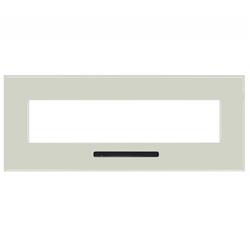 10701204b 44 X 23 In. White Glass Surround For Wm4423flu Fireplace Inserts