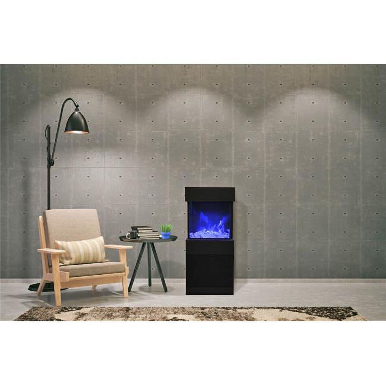 Cube-2025wm 11.75 X 25 In. 3 Sided Glass Fireplace