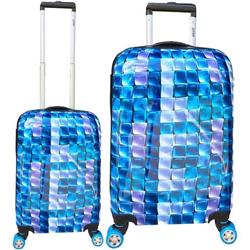 Americas Travel Merchandise 6004-02 3d Blue 2 Piece Spinner Set