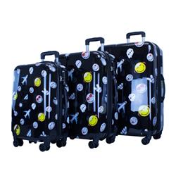 Atm Luggage 4020-22 22 In. Smiley World Happy Travel Luggage, Black
