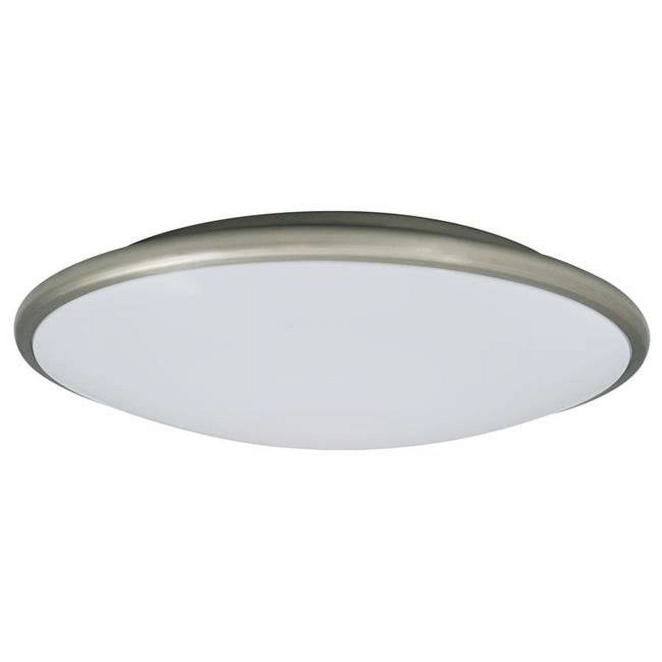 Led-m002lnkl-w 17 X 3.5 In. Led Ceiling Fixture Saucer - Nickel