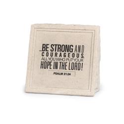 089470 Plaque-be Strong & Courageous - No. 40504
