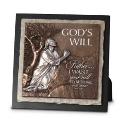 089363 Sculpture Plaque-moments Of Faith - Gods Will - No. 20811