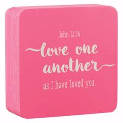 175416 Decor Block-love One Another - 3.75 X 3.75 In.