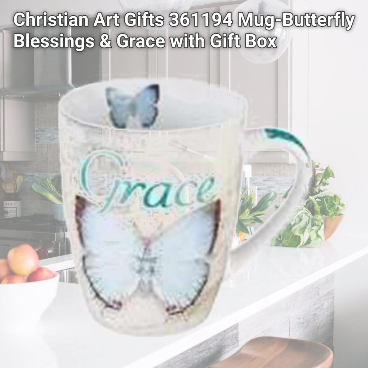 Picture of Christian Art Gifts 361194 Mug-Butterfly Blessings & Grace with Gift Box