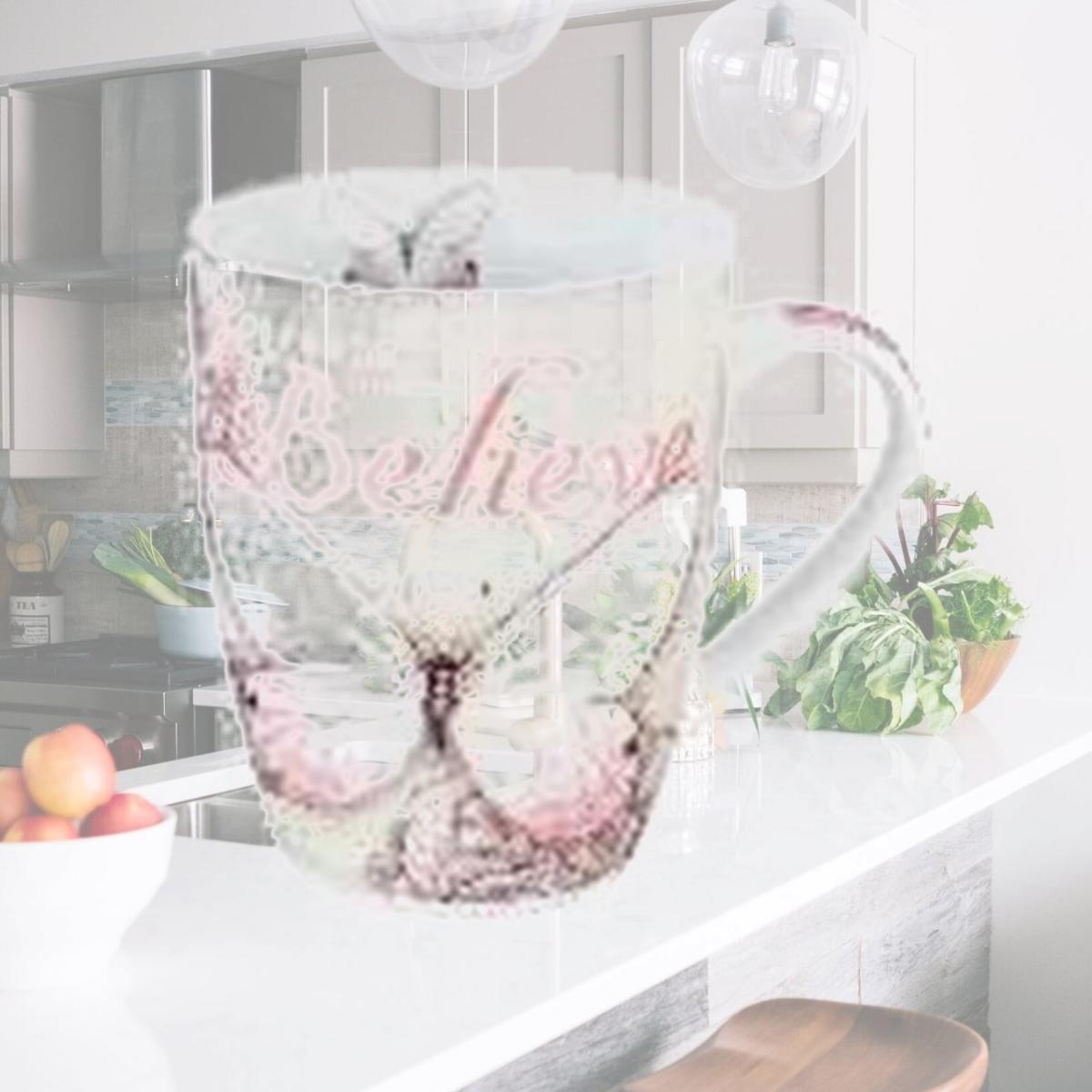 Picture of Christian Art Gifts 361187 Mug-Butterfly Blessings & Believe with Gift Box