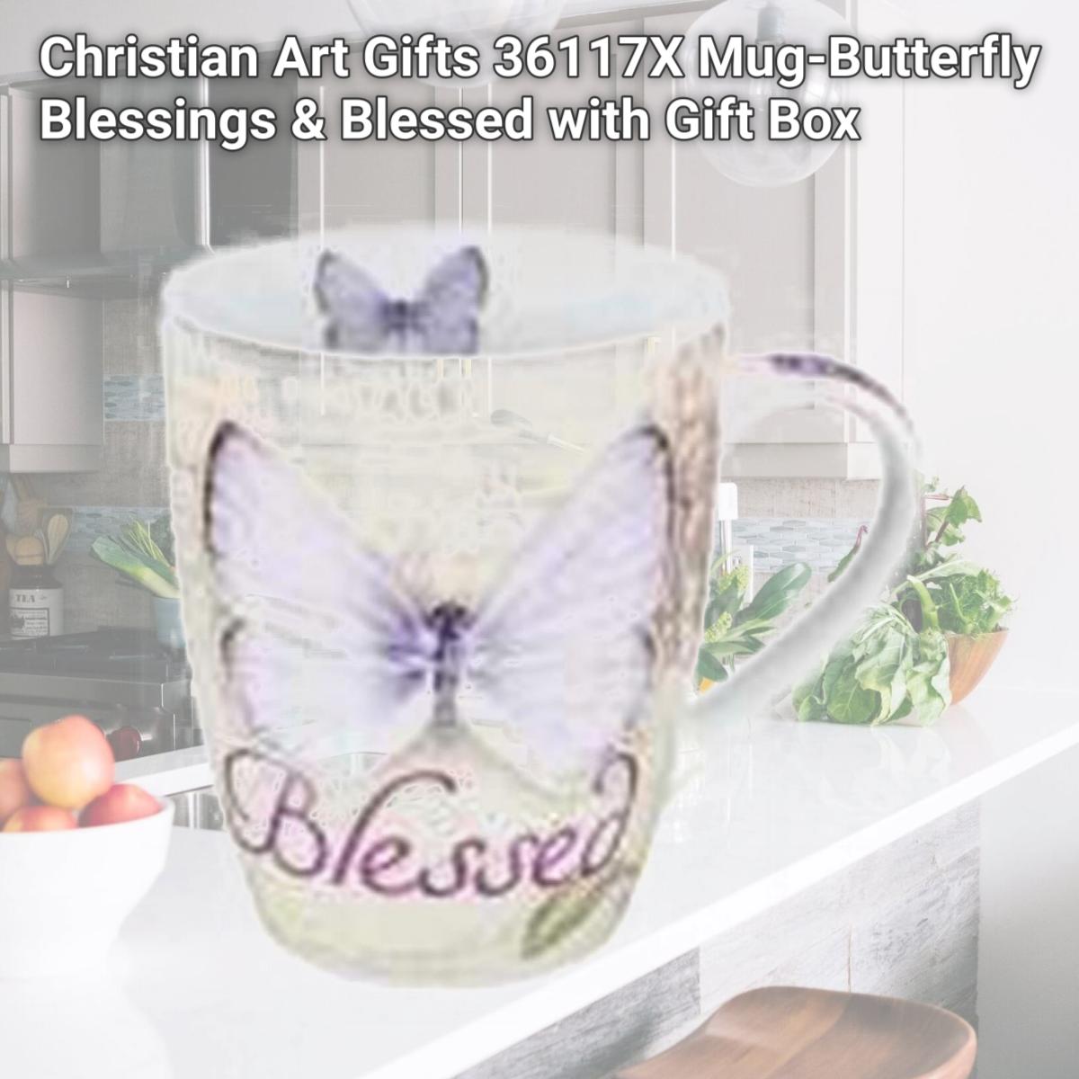 Picture of Christian Art Gifts 36117X Mug-Butterfly Blessings & Blessed with Gift Box