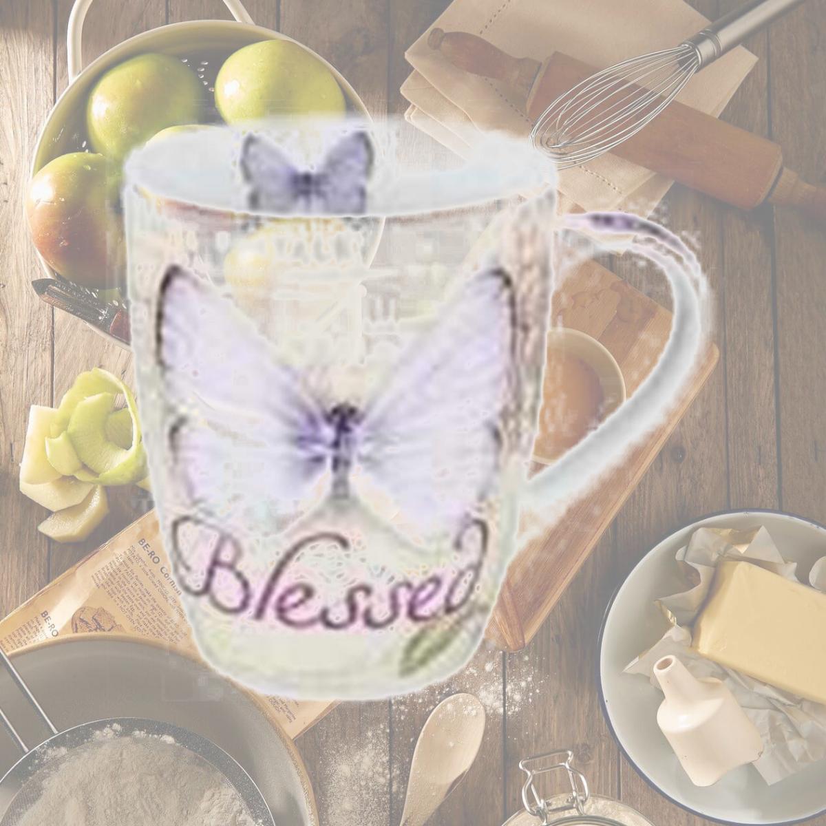 Picture of Christian Art Gifts 36117X Mug-Butterfly Blessings & Blessed with Gift Box