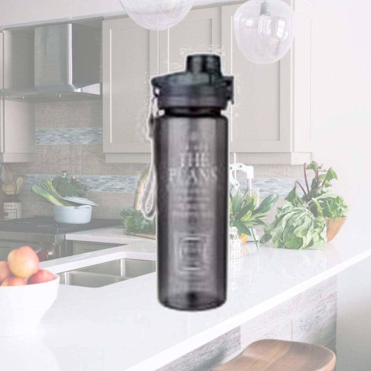 Picture of Christian Art Gifts 360760 Water Bottle-I Know The Plans - Black