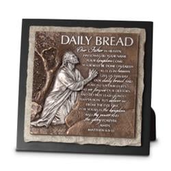 0089362 Sculpture Plaque-moments Of Faith - Daily Bread Praying - No. 20810