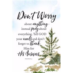 13433x Plaque-woodland Grace-dont Worry About - 6 X 9 In.