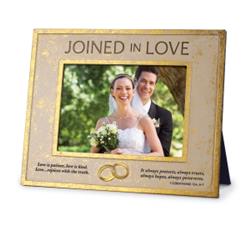 0091071 Photo Frame-joined In Love - Wedding 5 X 7 In. Cast Stone - No. 17988