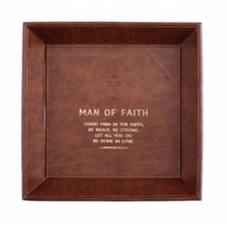 187156 Tabletop Tray-man Of Faith - Philippians 13 - 8.5 X 8.5 In.