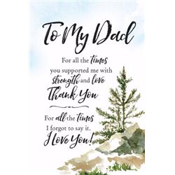 13428x Plaque-woodland Grace-to My Dad - 6 X 9 In.