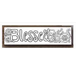 187279 Wall Art-color Your Familys Story-blessed - 13 X 3.75 In.