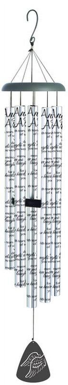 14813x 55 In. Wind Chime Sonnet Angels Arms, Silver & Black