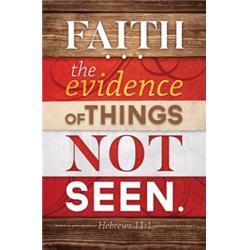177978 8.5 X 5.5 In. Faith The Evidence Of Things Not Seen Bulletin, Pack Of 100 - Hebrews 11-1